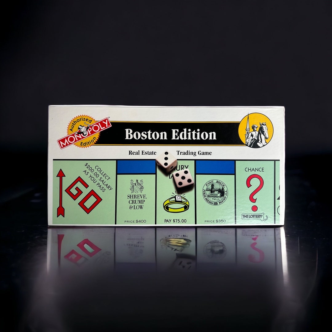 Boston Edition Monopoly Board Game Vintage 1994 Excellent Etsy