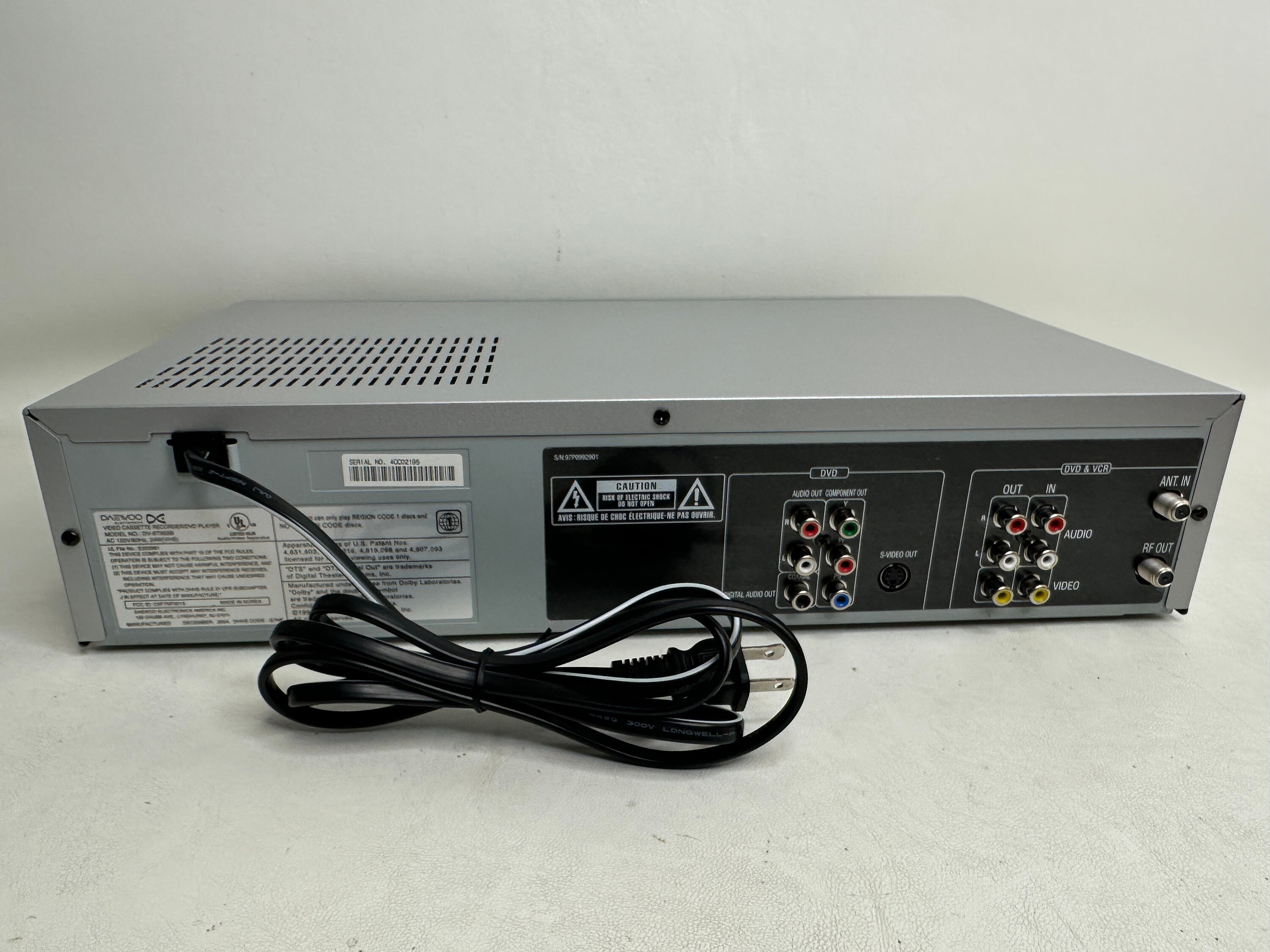 Daewoo DVD VCR Combo Player With Remote Cables Manual DV6T955B Etsy
