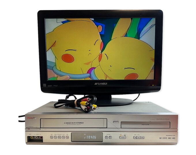 Philips DVD/VCR Combo Player VHS Recorder With Cable ** Actually Tested ...