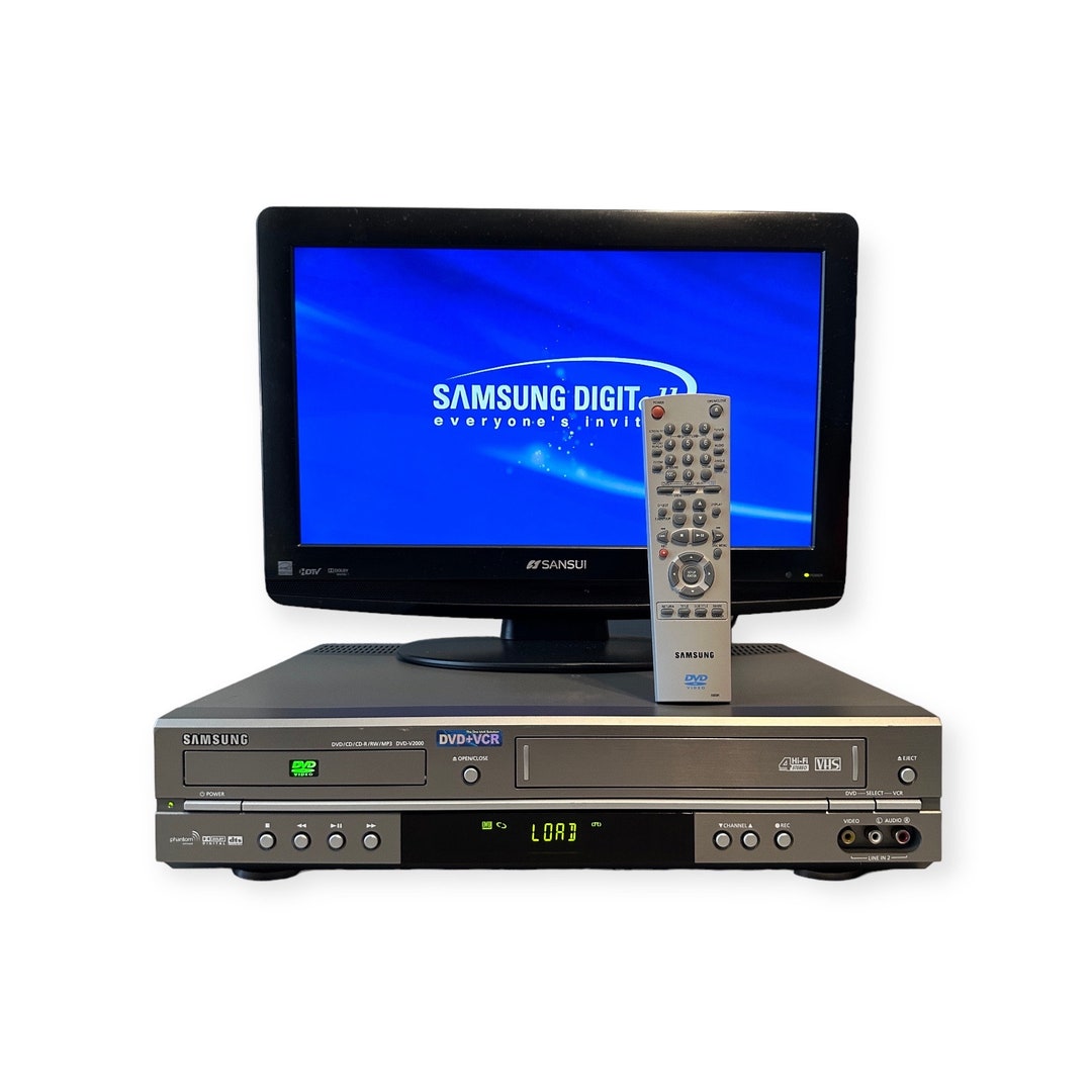 Samsung DVD VHS Combo Player Remote & Cables DVDV2000 Actually Tested Etsy