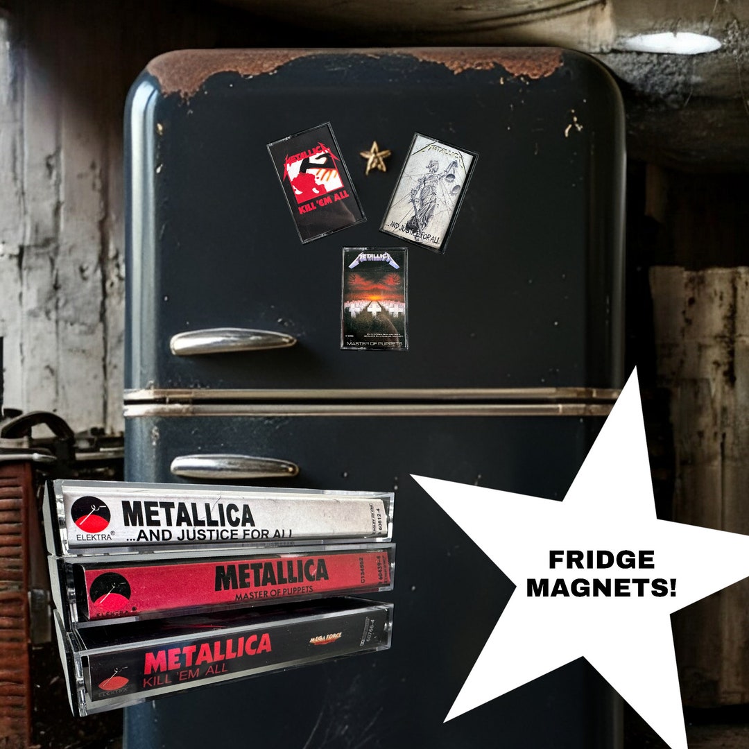 Metallica Cassette Tape Fridge Magnets Retro Vintage Refrigerator ...