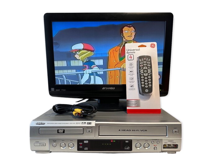 Sanyo VCR 4 Head Vhs Player/recorder With Remote Cables Etsy