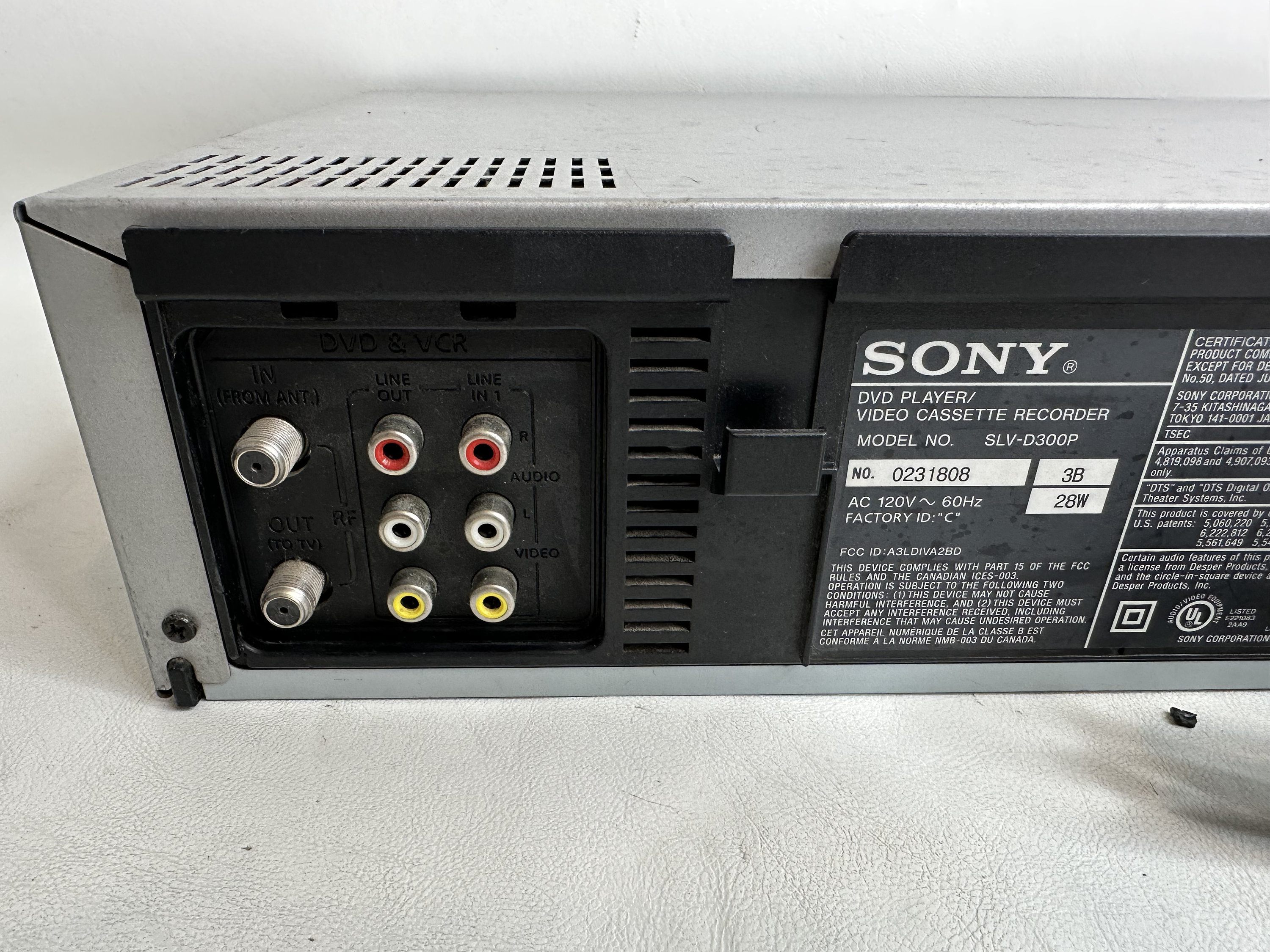 Sony DVD VCR Combo Player Remote & Cables SLV300P Etsy