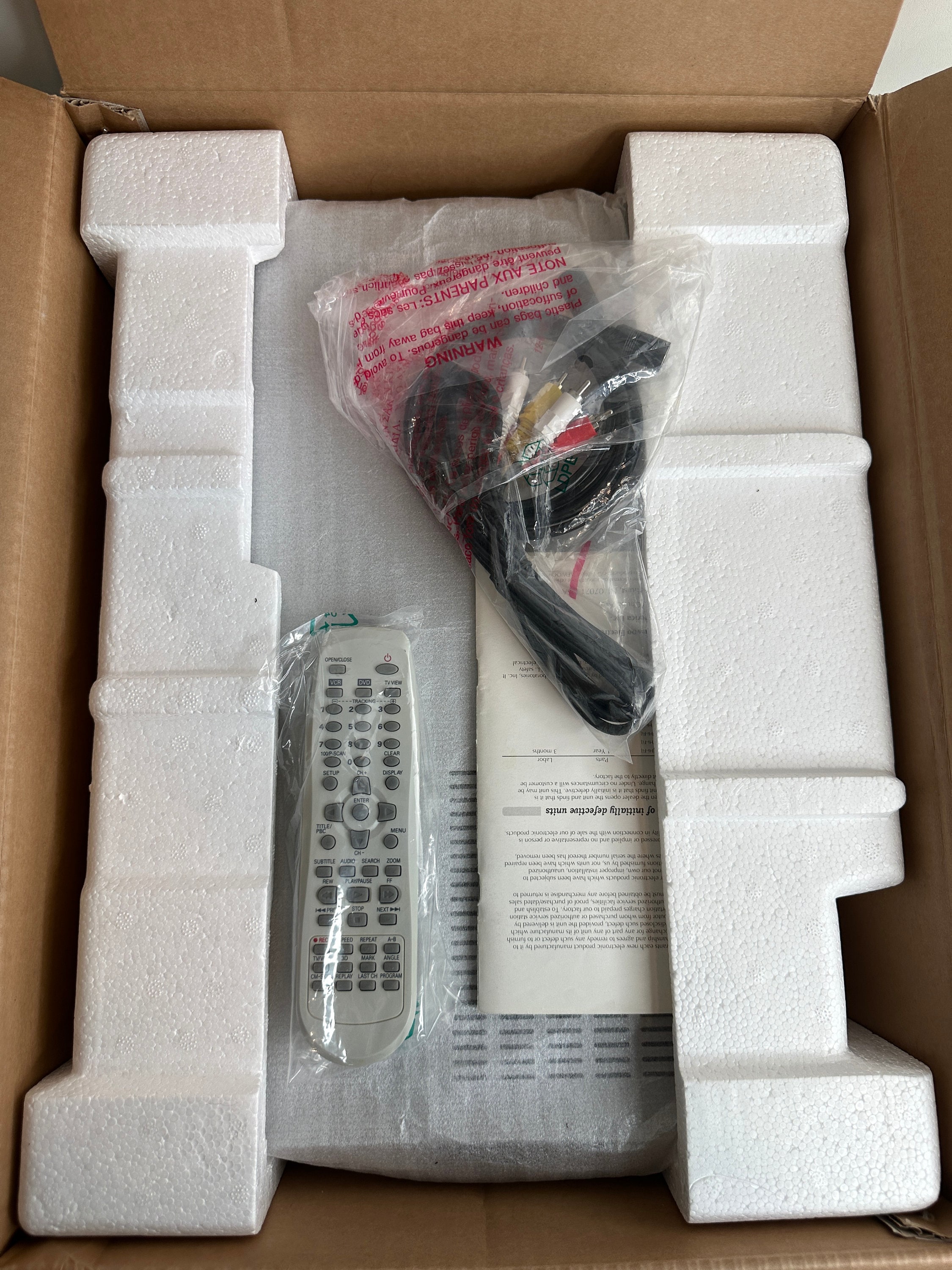 Daewoo DVD VCR Combo Player With Remote Cables Manual DV6T955B Etsy