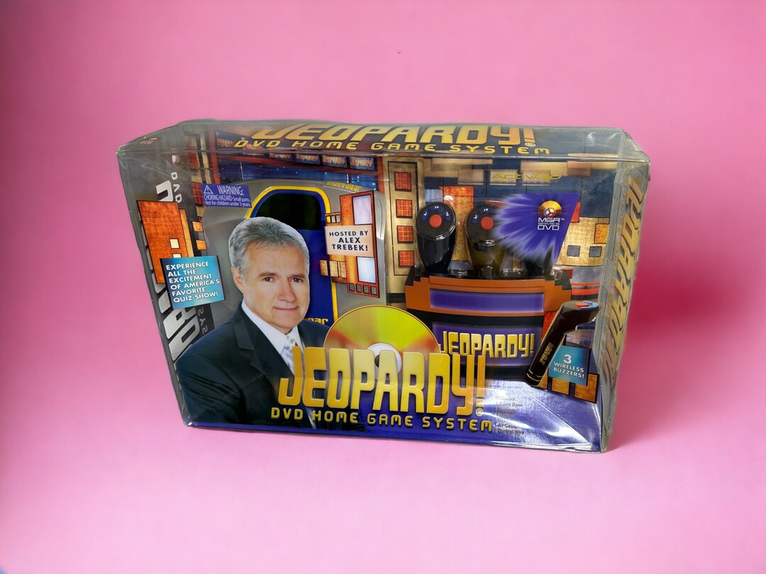 Vintage Jeopardy DVD Home Game System Wireless Buzzers Hosted by Alex