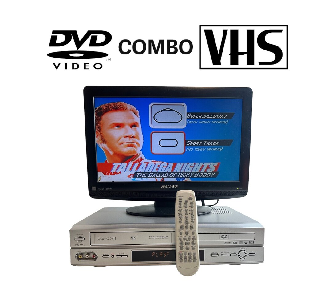 Daewoo DVD VCR Combo Player With Remote Cables Manual DV6T955B Etsy