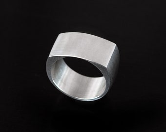 Wide Silver Ring, Mens Rings, Silver Wedding Band, Wide Band Ring, Mens Silver Ring, Contemporary Statement Ring, Size 8 1/2. 8 3/4, 9