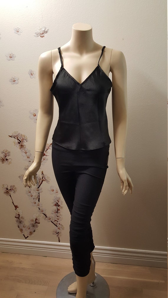 satin cami crop top