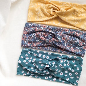 Extra Wide Headbands | stretch headbands for women, wide headbands, boho twist headbands