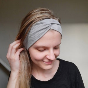 Rib Knit Headband, wide stretch headband headwrap for women, 3 inch wide image 6
