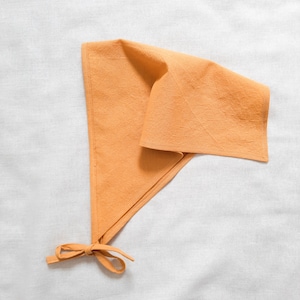 Hairkerchief yellow hair scarf, cottagecore hair scarf, womens triangle hair bandana, solid color bandana