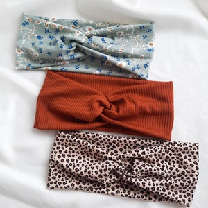 Extra Wide Headbands | leopard headbands for women, neutral wide headbands, boho twist headwrap