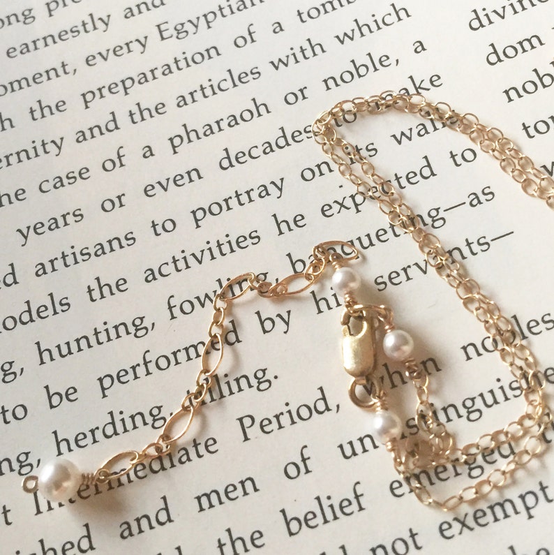 Delicate Layering and Stacking Chains Crystals and Pearls Handcrafted Gold-Filled Artisan Necklace Chain Gold and Silver Chain
