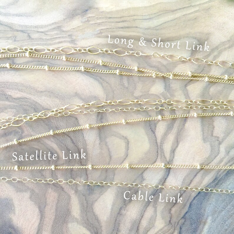 Delicate Layering and Stacking Chains Crystals and Pearls Handcrafted Gold-Filled Artisan Necklace Chain Gold and Silver Chain