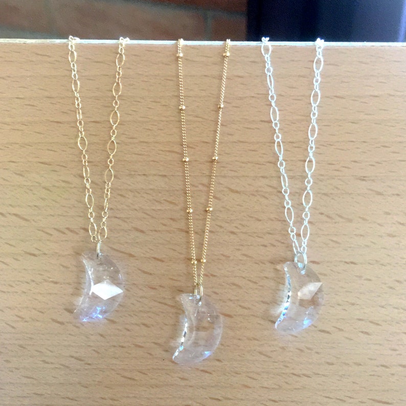 Delicate Layering and Stacking Chains Crystals and Pearls Handcrafted Gold-Filled Artisan Necklace Chain Gold and Silver Chain