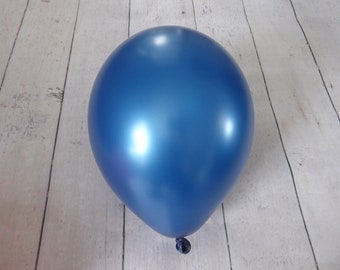 5" or 11" Tuftex Metallic Midnight Blue Latex Balloons 10 Pack