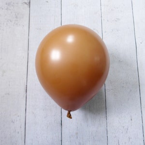 5" or 12" Kalisan Standard Caramel Brown Latex Balloons 10 Pack