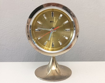 Mcm large Fashion space age alarm clock made in Japan in the 1970s