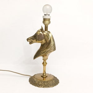 Vintage horse head lamp in the style of Maison Charles circa 1970s