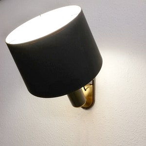 Vintage wall sconce by Metalarte  extra large with glass shade from the 1970s