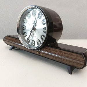 Large Mcm classic Rhythm vintage Japanese music alarm clock from the circa 1970 large retro aparme clock from Japan