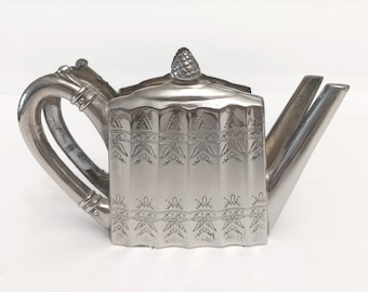 Godinger silver plated teapot serviette holder 1993 vintage napkin holder