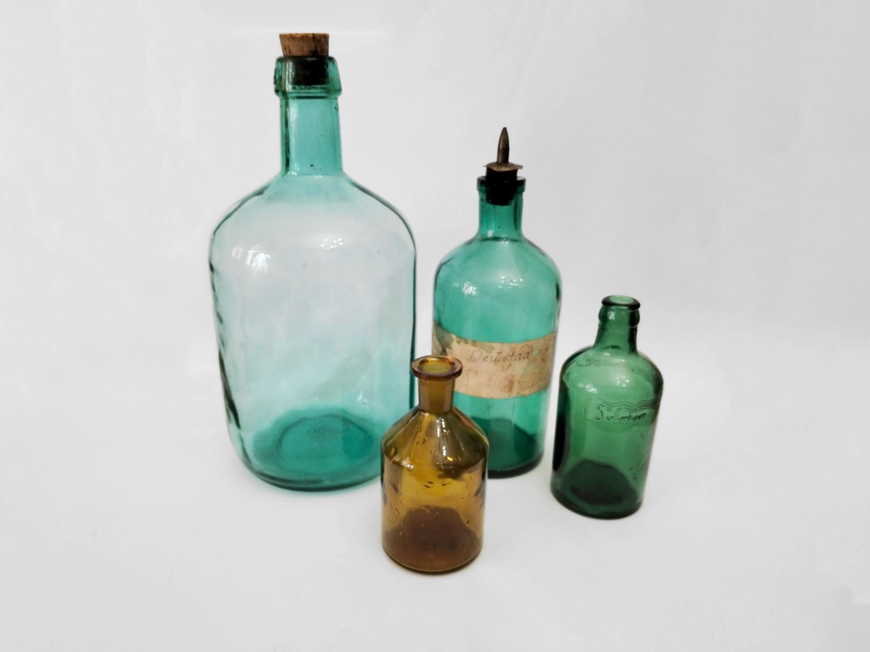 Antique French Apothecary Blue Glass Jar - Etsy
