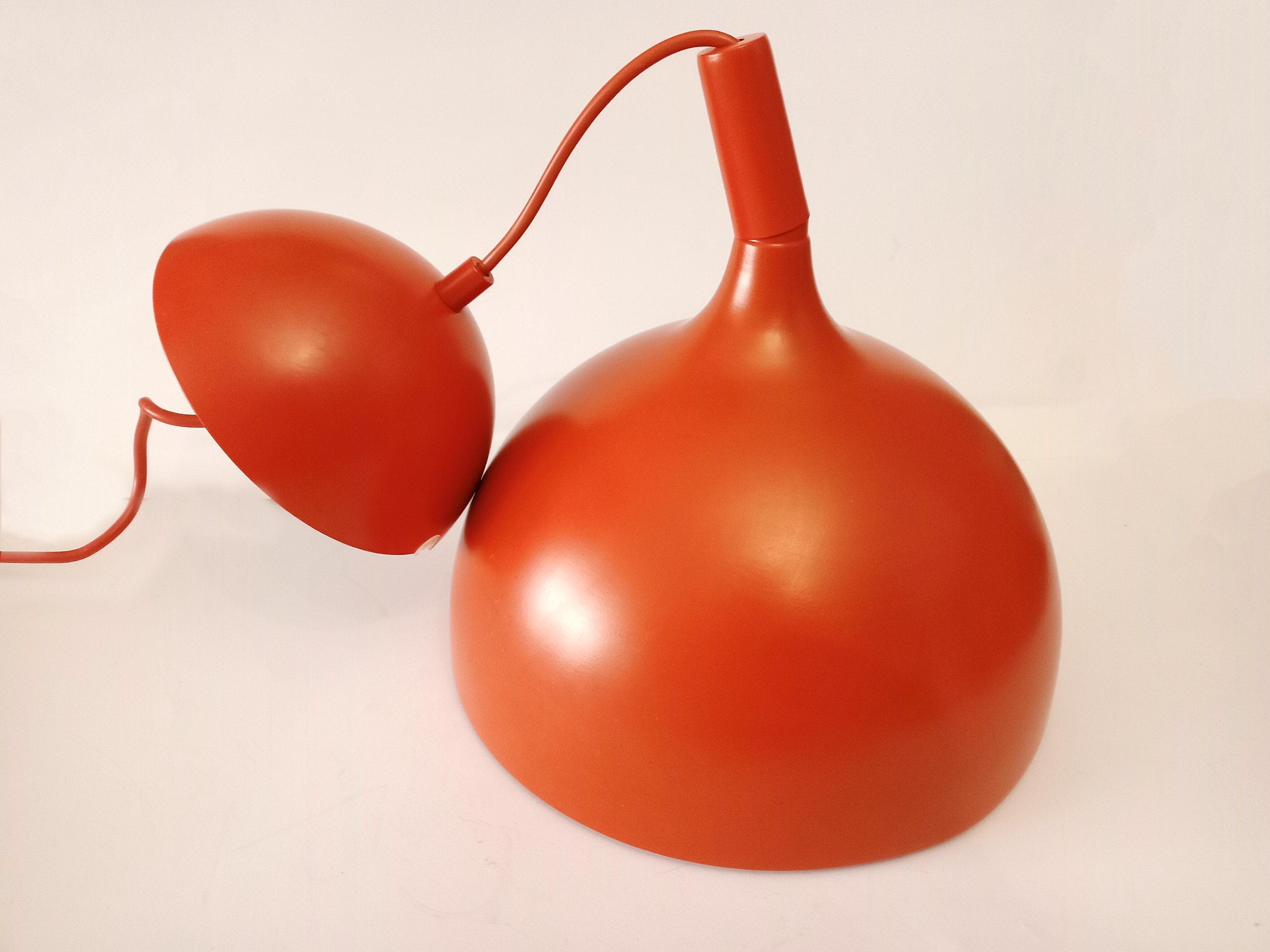 Ikea Väster Orange Space Age Pendant Light Circa 1990 Orange