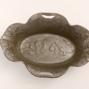 Antique Art Nouveau/Jugendstil pewter fruit bowl by Osiris c.1902 made in Germany rare collectable designer pewter zinn bowl or tray