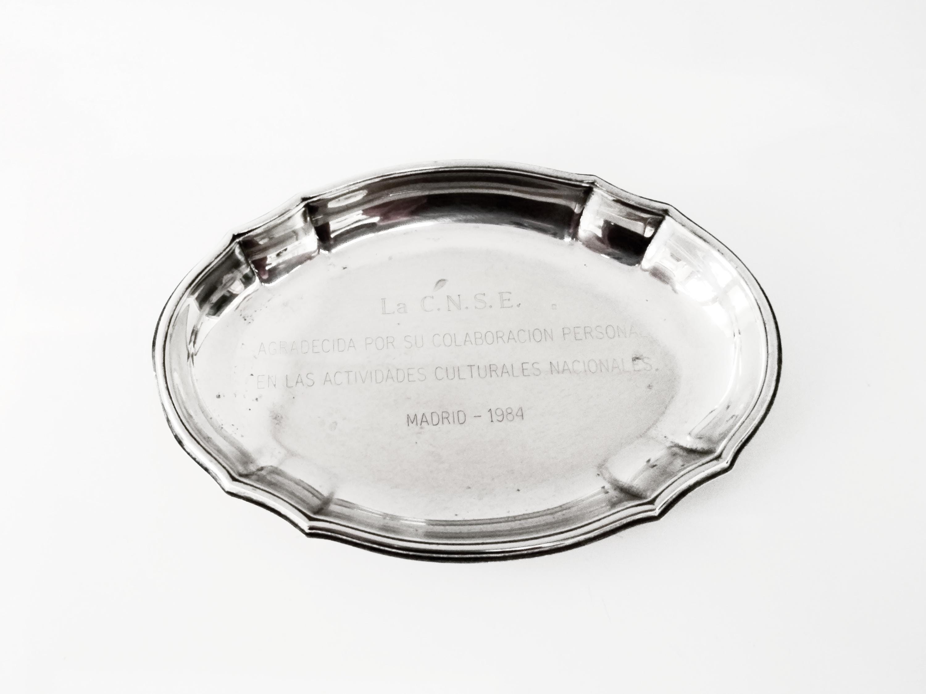 Made in Turkey ALP　ブレード色々まとめ売り350個 Alpaca or German Silver Alpadur Tray 1984 Small Engraved Oval Tray