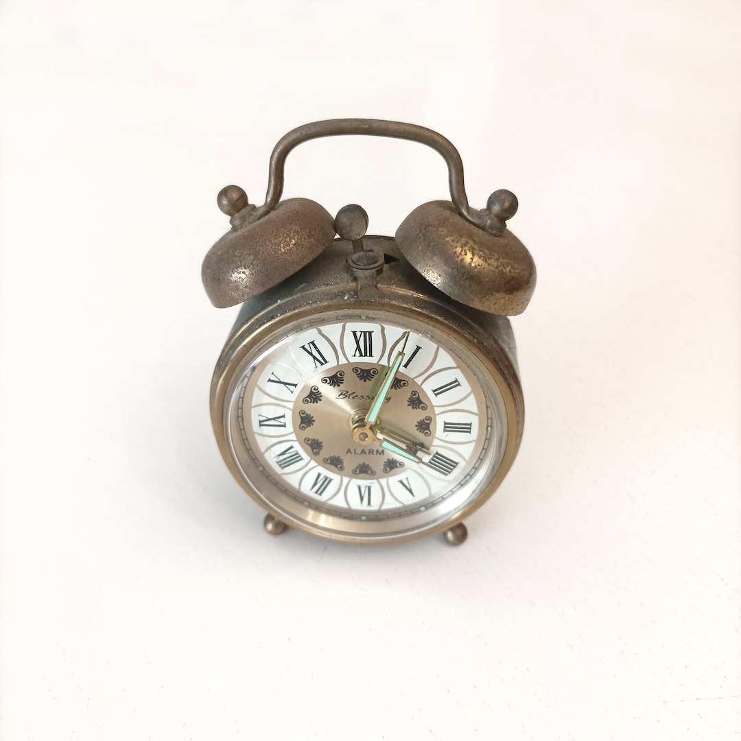 Mcm Gold Blessing Alarm Clock Made in West Germany in the 1960s