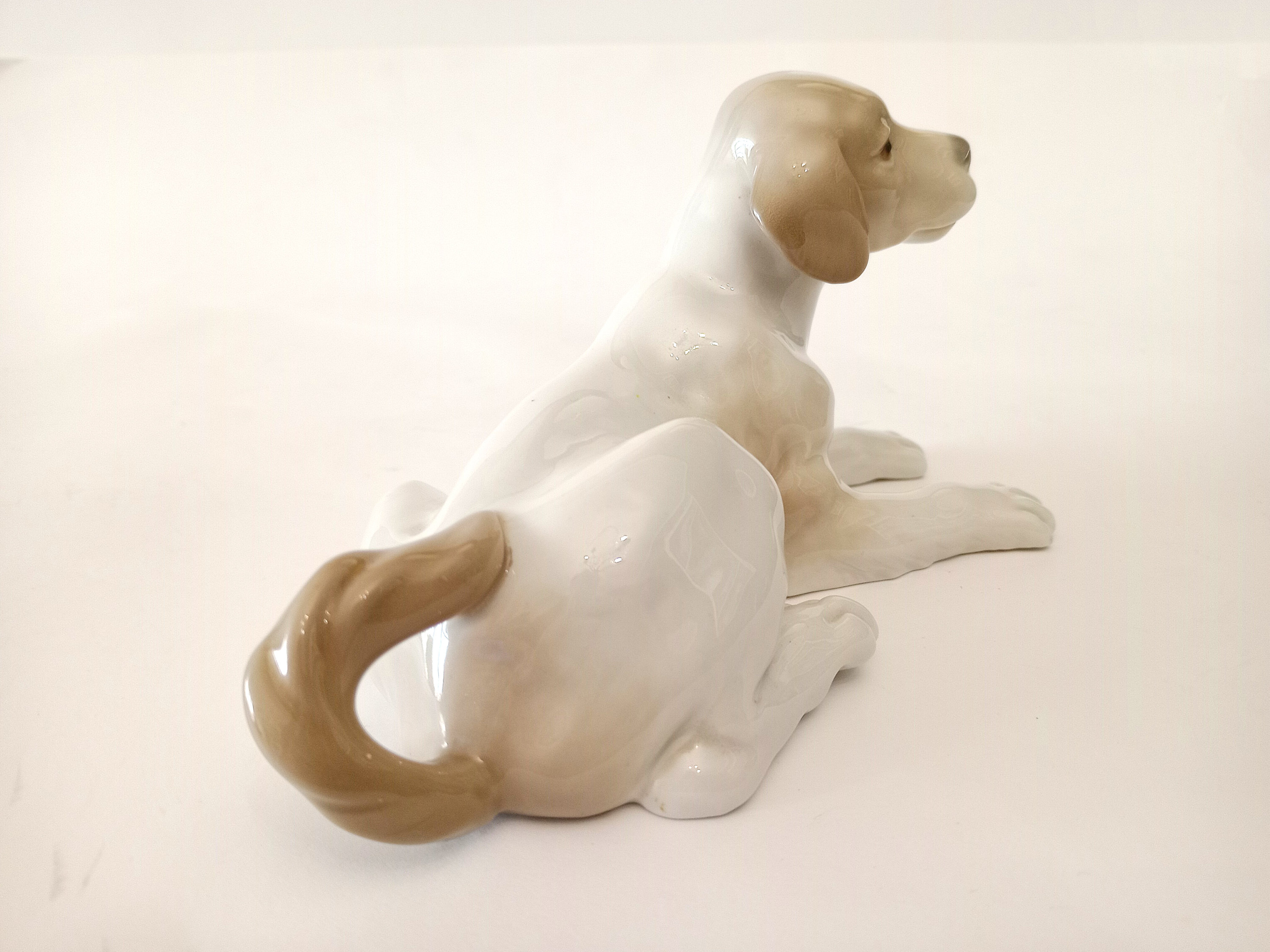 Vintage Porcelain Dog Made by Nao Lladró Dog Made in Spain