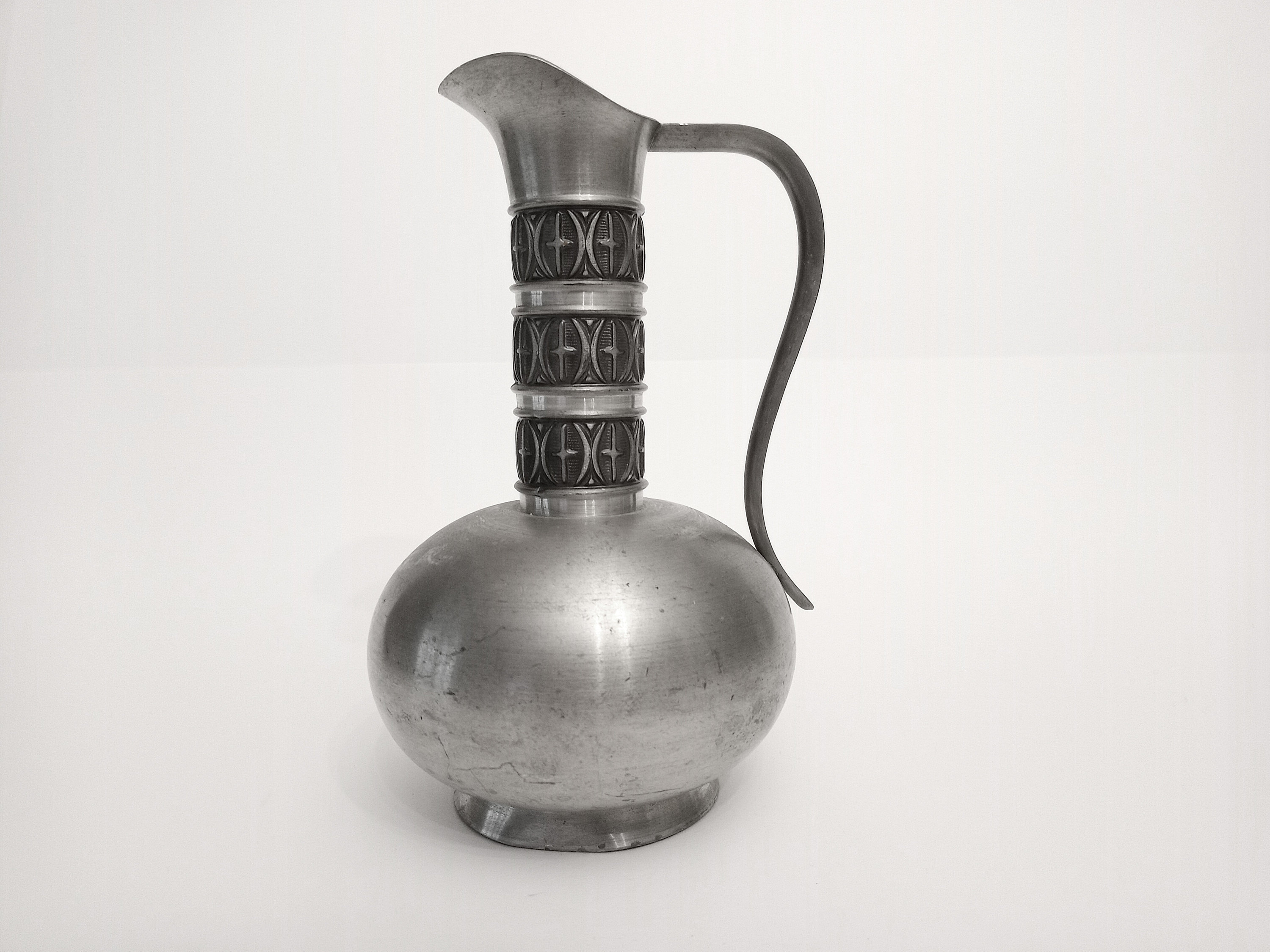 Vintage Haugrud Pewter Jug From Norway Circa 1980 Nordic Mid