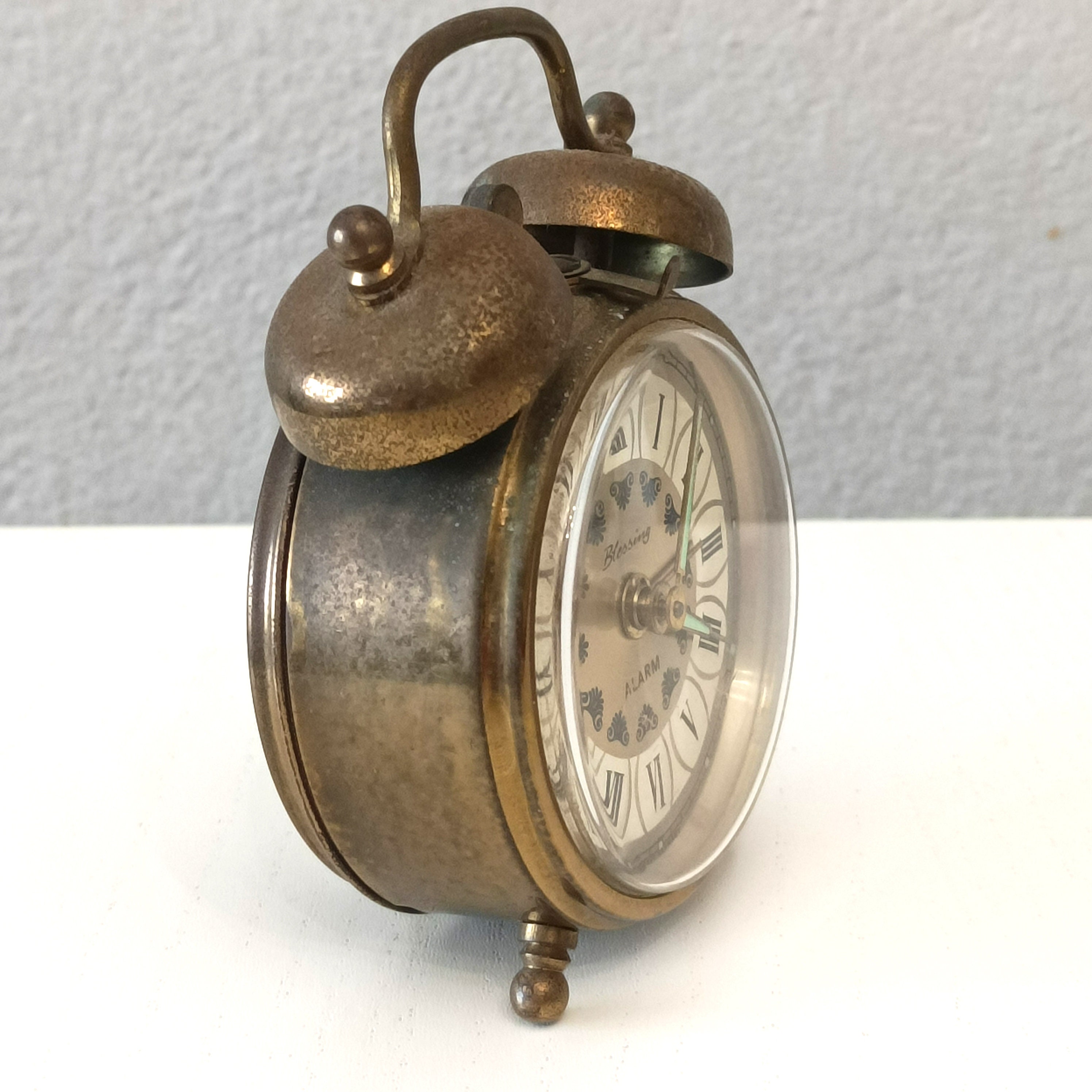 Mcm Gold Blessing Alarm Clock Made in West Germany in the 1960s