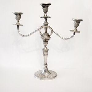 Vintage designer candelabra with three arms circa 1970 silver plated candelabra by renowned Spanish silversmith Pedro Durán marked Alpadur