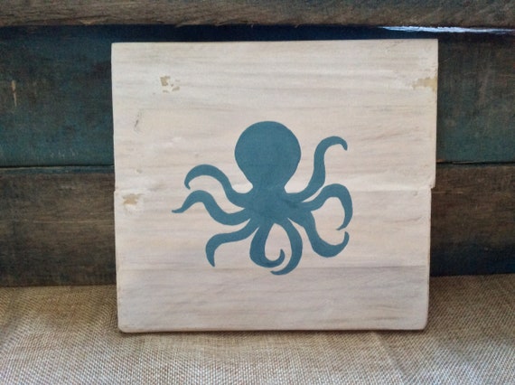 Pallet Art Home Decor Octopus Pallet Art Farmhouse Etsy