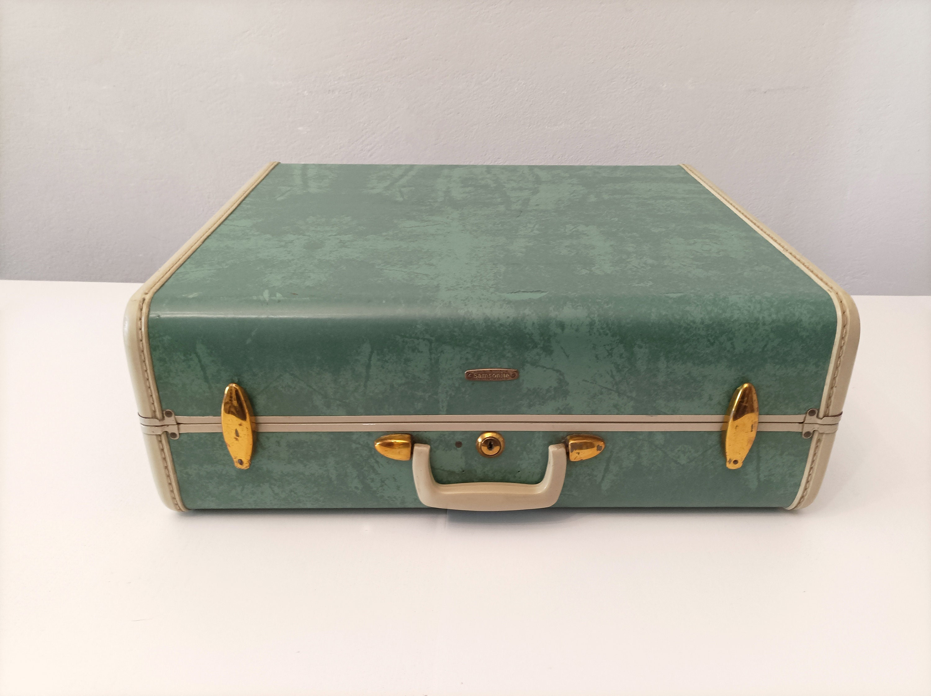 Vintage koffer met reislabels jaren '50 Tassen & portemonnees Bagage & Reizen Koffers 
