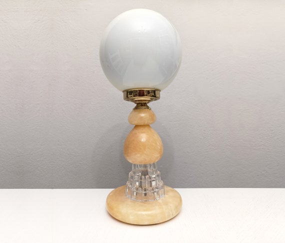 Antique alabaster table lamp deals
