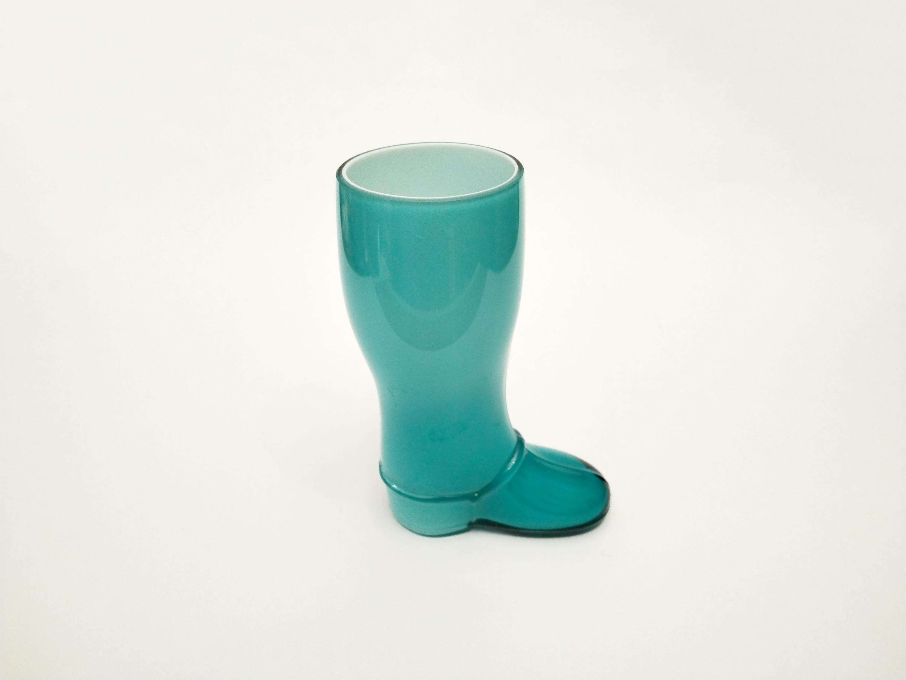 Vase En Opaline Bleue – Vintage, Fabriqué En France, Années 1970 (occasion)