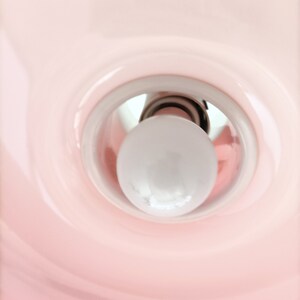 Mcm red and white space age methacrylate pendant light made in the 1970's red plexiglas light image 8