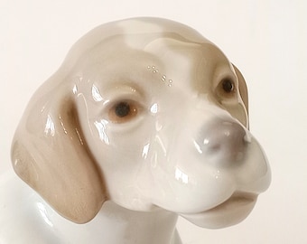 Vintage Porcelain Dog Made by Nao Lladró Dog Made in Spain