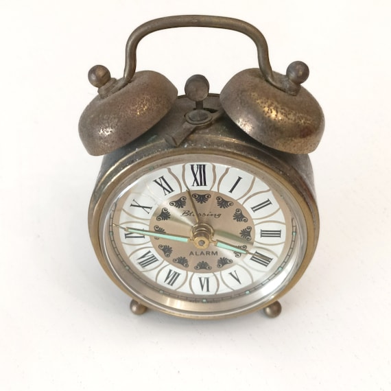 Mcm Gold Blessing Alarm Clock Made in West Germany in the 1960s