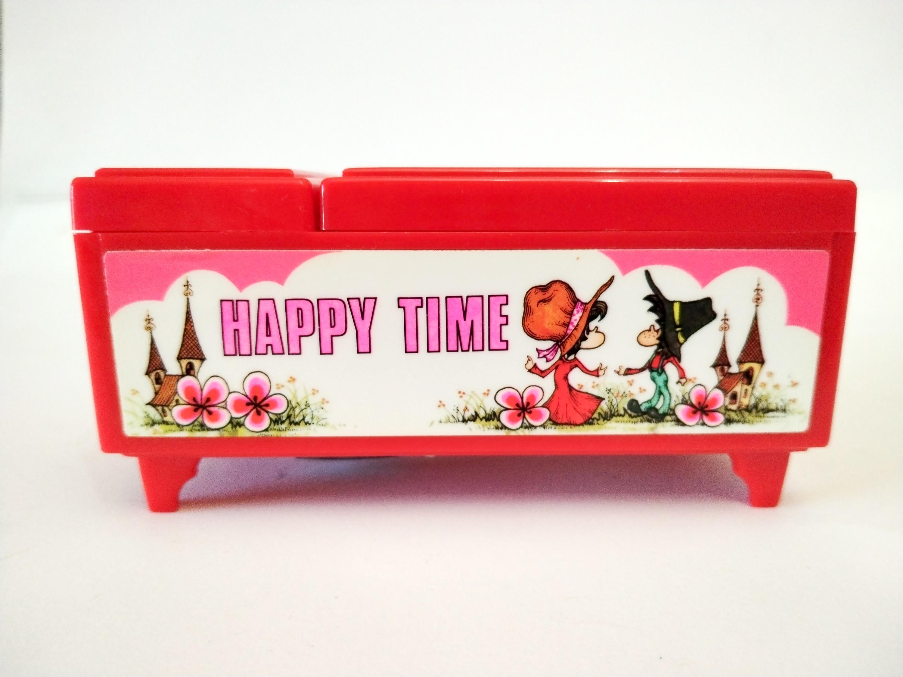 Small Red Music Box Made in Japan Circa 1980 Japanese Lady Mate