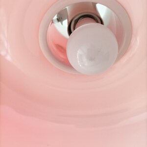 Mcm red and white space age methacrylate pendant light made in the 1970's red plexiglas light image 7