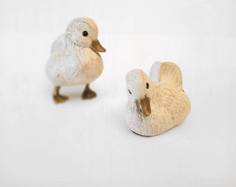 Rare Elli Malevolti Duck Figurines – Signed Italian Resin Birds