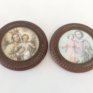 Coppia di miniature religiose degli anni &#39;70