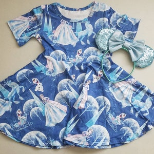 Girls Ice Queen Inspired Twirly Dress