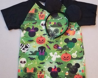 Kids' Mickey Inspired Halloween Raglan Shirt