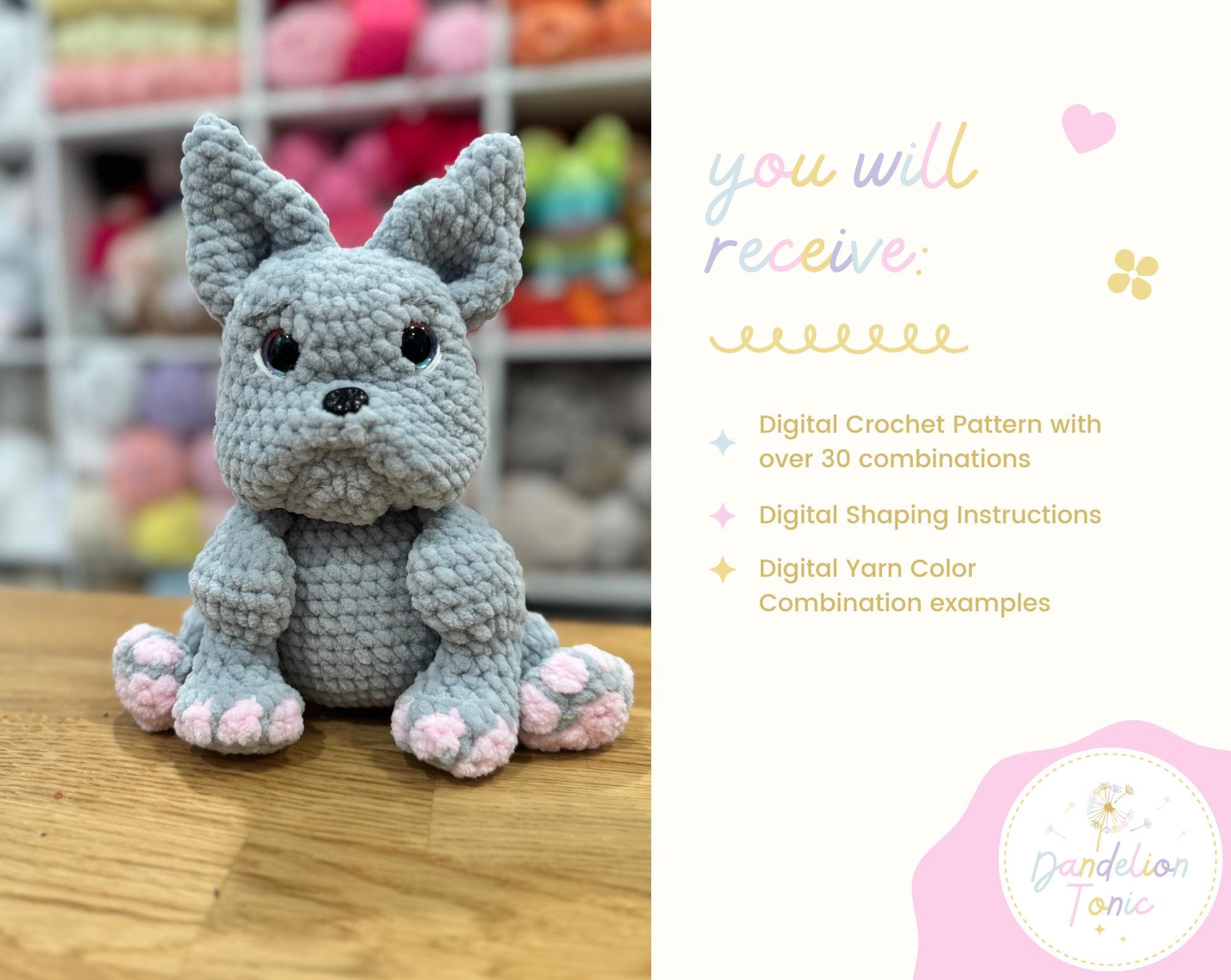 Gus the Frenchie Crochet Pattern - Etsy