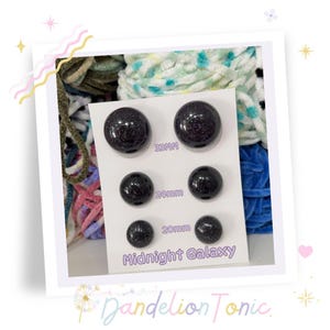 Midnight Galaxy Resin Safety Eyes great for Amigurumi, plushies, and dolls